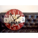 掛け時計 ビンテージ アンティーク モダン レッド インテリア 直径50