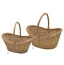 木製ガーデニングバスケット かご 収納 持ち手つき 2セット 通販