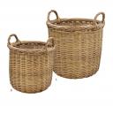 ガーデニングバスケット かご 木製 収納 持ち手つき 2セット 通販