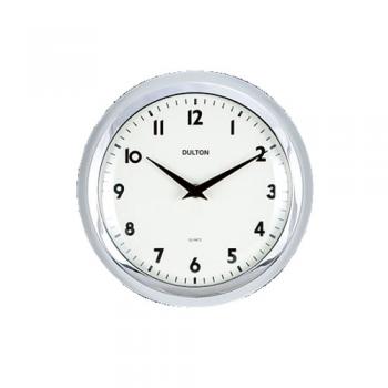 WALL CLOCK CHROME 掛け時計 シルバー おしゃれ カジュアル 直径23.5