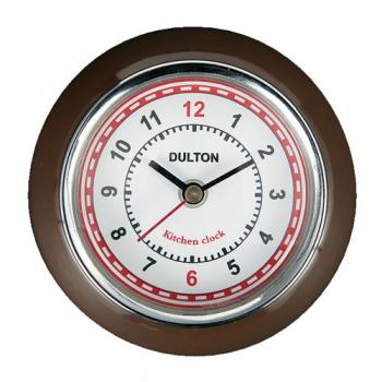 KITCHEN CLOCK BROWN 掛け時計 ブラウン おしゃれ 小さめ 直径7.3