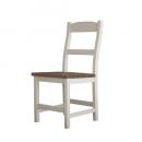 クレソン ダイニングチェア WH/カフェ 椅子 ナチュラル バイカラー ブラウン パイン材