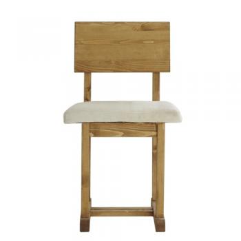 コロハ ダイニングチェア NA/IV 椅子 ナチュラル カフェ風 ファブリック パイン材 アイボリー