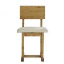 コロハ ダイニングチェア NA/IV 椅子 ナチュラル カフェ風 ファブリック パイン材 アイボリー