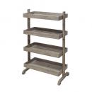 ウッドシェルフ ラック ディスプレイ 4段 ガーデニング 庭 木製  通販