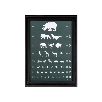 アートフレーム おしゃれ イメージチェンジ ディスプレイ アクセント A4サイズ ブラック 動物