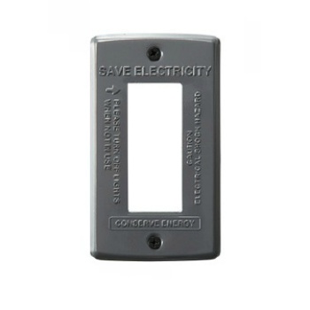 スイッチプレート アクセント おしゃれ インテリア スチール アメリカン 重さ0.06kg グレー