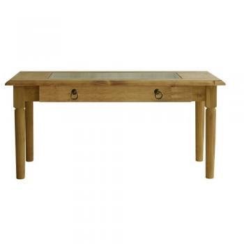 マテ ガラスセンターテーブル NA ナチュラル ブラウン リビング 机 おしゃれ 木製 引出