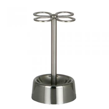 4-HOLES TOOTHBRUSH HOLDER ホルダー シルバー オシャレ 高さ12