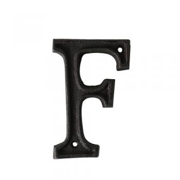 METAL LETTER 105 ''F'' アルファベットオブジェ アルミ ブラック 高さ10.5