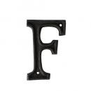 METAL LETTER 105 ''F'' アルファベットオブジェ アルミ ブラック 高さ10.5