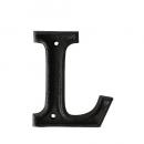 METAL LETTER 105 ''L'' アルファベットオブジェ アルミ ブラック 高さ10.5