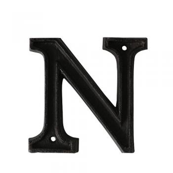 METAL LETTER 105 ''N'' アルファベットオブジェ アルミ ブラック 高さ10.5