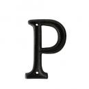 METAL LETTER 105 ''P'' アルファベットオブジェ アルミ ブラック 高さ10.5