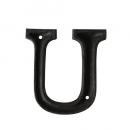 METAL LETTER 105 ''U'' アルファベットオブジェ アルミ ブラック 高さ10.5