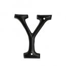 METAL LETTER 105 ''Y'' アルファベットオブジェ アルミ ブラック 高さ10.5