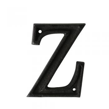 METAL LETTER 105 ''Z'' アルファベットオブジェ アルミ ブラック 高さ10.5