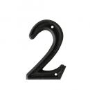 METAL LETTER 105 ''2'' アルファベットオブジェ アルミ ブラック 高さ10.5