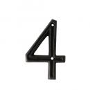 METAL LETTER 105 ''4'' アルファベットオブジェ アルミ ブラック 高さ10.5