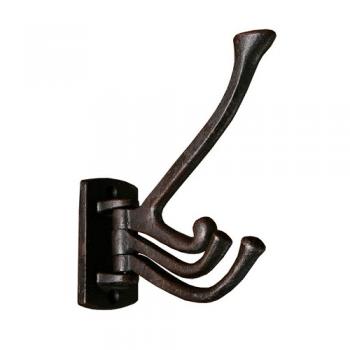 WALL HOOK BROWN フック アンティーク調 おしゃれ アイアン ブラウン 高さ15