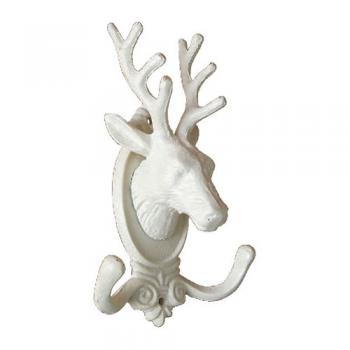 WALL HOOK (REINDEER) IVR フック 鹿モチーフ アンティーク調 高さ19