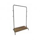 IR ハンガーラック KIDS アンティーク調 おしゃれ 小さめ 収納 アイアン ウッド 洋服 黒