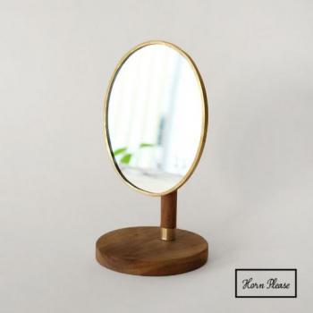 BRASS&WOOD スタンドミラー オーバル 通販