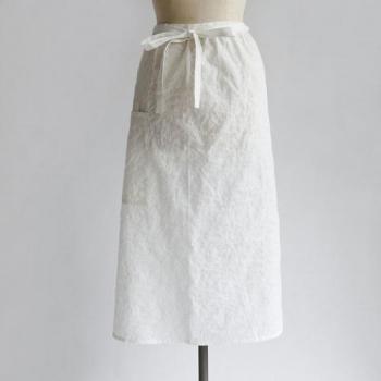 スカートエプロン エンブロイダリー WH 通販