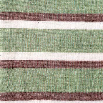 MULTI CLOTH AY コットン インド綿 グリーン ストライプ ナチュラル クロス 幅150