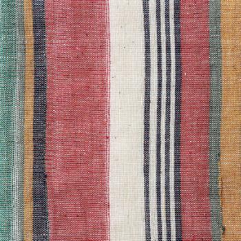 MULTI CLOTH BB コットン インド綿 オレンジ ストライプ ナチュラル クロス 幅150