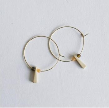 フープピアス クレア ストーン BR 通販