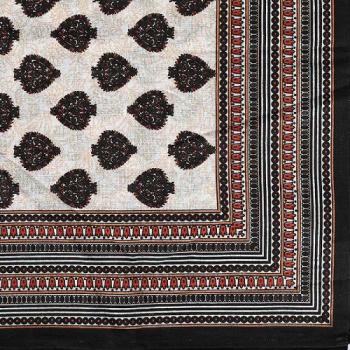 PRINTED MULTI CLOTH #12 コットン インド綿 ブラック クロス 幅150