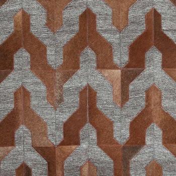 HAIR-ON GOATSKIN RUG W/VISCOSE B1015 ラグ ブラウン 幅100