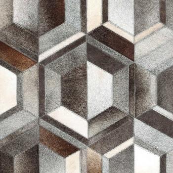 HAIR-ON GOATSKIN RUG W/VISCOSE D1015 ラグ グレー 幅100