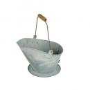 COAL BUCKET S バケツ シャビー ガーデン雑貨 ブリキ グレー オシャレ 高さ17.5