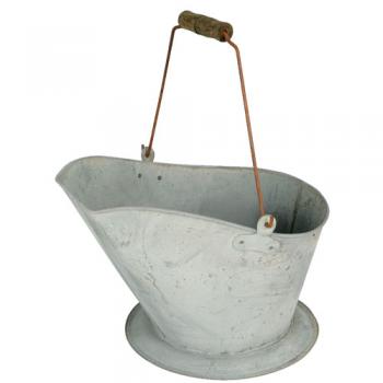 COAL BUCKET L バケツ シャビー ガーデン雑貨 ブリキ グレー オシャレ 高さ24