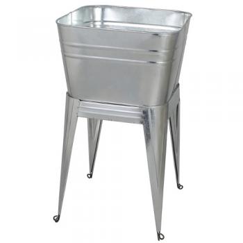 STAND TUB GALVANIZED シャビー ガーデン雑貨 ブリキ オシャレ 高さ78.5