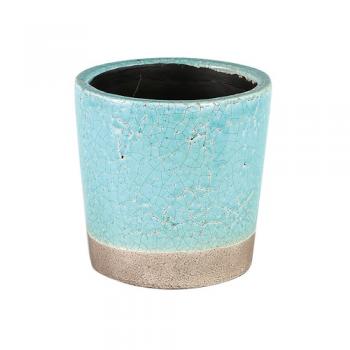 COLOR GLAZED POT TURQUOISE ブルー プランター テラコッタ 直径16