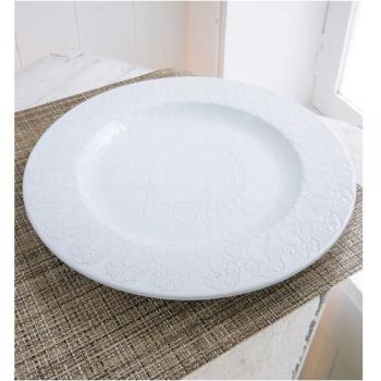 カント・プレート26cm 2個セット 食器 陶器 ホワイト おしゃれ お皿 手作りの風合い