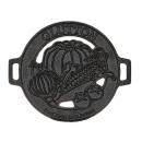 GLUTTON ROUND TRIVET アイアン 鍋敷 キッチン用品 ブラック 幅18