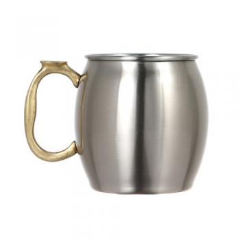 'GLUG'' MATT POLISHED マグカップ シルバー キッチン用品 高さ9