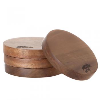 ACACIA COASTER 4pcs SET コースター 木製 ナチュラル 直径8.6