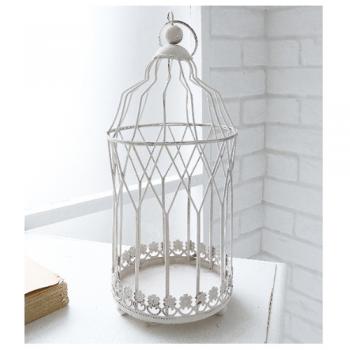 ブランワイヤーケージ 2個セット 鳥かご型 アンティーク調 おしゃれ ディスプレイ 小物入れ