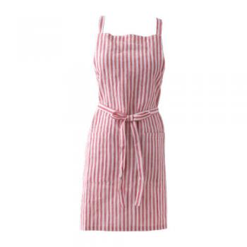 ストライプエプロン レッド リネン ナチュラル 料理 キッチン 通販