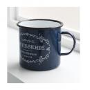 エナメル・ブルーマグポット 4個セット カップ ブルー ホウロウ ナチュラル 艶あり プランター