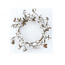 コットンフラワーリース L 2個セット ウォールデコ ナチュラル おしゃれ ディスプレイ 綿花 紙