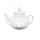 GLASS TEA POT PUMPKIN ティーポット ガラス かぼちゃ クリア 高さ12.5