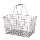 アイアンバスケット ワイヤー かご 収納 キッチン 洗濯 シルバー 通販