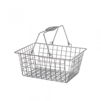 アイアンバスケット 中 ワイヤー シルバー かご 収納 キッチン 洗濯 通販