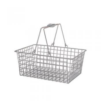 アイアンバスケット 大 ワイヤー シルバー かご 収納 キッチン 洗濯 通販